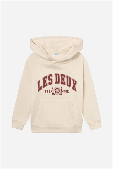 Les Deux University Hoodie - Light Ivory/Burnt Red